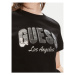 Guess Tričko Ss Rn Sequins Logo T W4GI31 I3Z14 Čierna Regular Fit