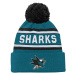 San Jose Sharks detská zimná čiapka Jacquard Cuffed Knit With Pom