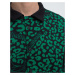 Lazy Oaf Flintstones Dino Leopard Bowling Shirt Green/Black