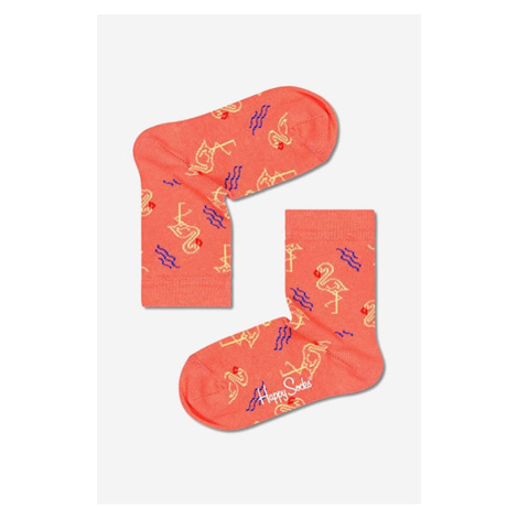 Detské ponožky Happy Socks ružová farba, KFAM01-2700