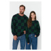 Trendyol Multicolor Unisex Oversize Wide Fit Crew Neck Checked Knitwear Sweater