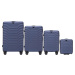 TMAVOMODRÁ 4DIELNA SADA KUFROV PEAFOWL PEA01, SET OF 4 SUITCASES (L, M, S, XXS) WINGS, BLUE