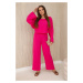 Muslin ensemble blouse + fuchsia trousers