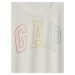 GAP Detské tričkové šaty s logom Biela