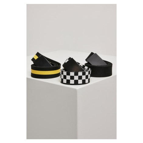 Belts Trio Black/White/Yellow Urban Classics