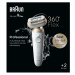 Braun Silk-épil 9 Flex, Epilátor na Odstraňovanie Chĺpkov, 9-011 3D, Biela/Zlatá