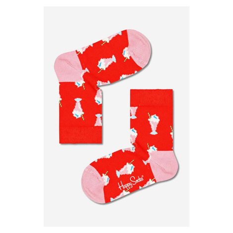 Detské ponožky Happy Socks Milkshake červená farba, KMLK01-4300