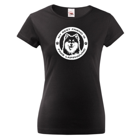 Dámské tričko s potlačou plemena Lapinkoira - tričko pre milovníkov psov