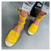 Žlté sandálky na viazanie