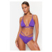 Trendyol Purple Piping Regular Leg Bikini Bottom