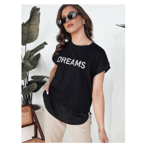 Dámske čierne tričko s nápisom DREAMS DStreet