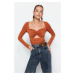 Trendyol Cinnamon Window/Cut Out Detailed Blouse