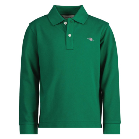 POLOKOŠEĽA GANT SHIELD LS PIQUE RUGGER WILD GREEN