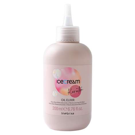 Olejové rekonštrukčné sérum pre poškodené vlasy Inebrya Ice Cream Keratín Oil Elixir - 200 ml (7