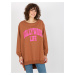 Women's oversize sweatshirt - brown