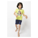 Chlapčenské pyžamo Italian Fashion Remek - krátke Svetlozelená