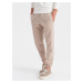 Ombre CARROT men's structured knit sweatpants - beige