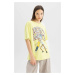 DEFACTO Rick and Morty Oversize Fit Crew Neck Printed T-Shirt