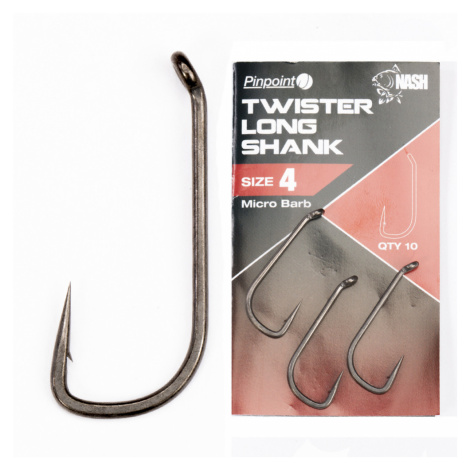 Nash háčiky twister long shank micro barbed 10 ks-veľkosť 6