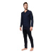 Pánské pyžamo model 16277821 Tm. modrá XXL - Henderson