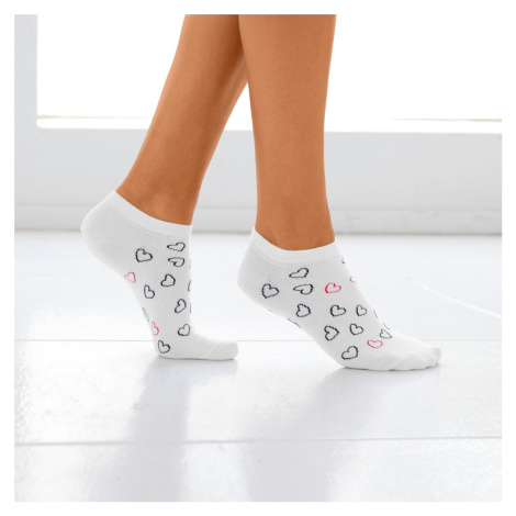 Blancheporte Nízke ponožky so zladeným motívom, súprava 4 páry červená