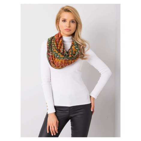 Orange and green patterned scarf