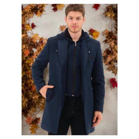 PLT8371 DEWBRRY MEN'S COAT-STRAIGHT OPEN NAVY