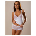 BIELY NOČNÝ SET TIELKO + ŠORTKY BR-KMPL-2780.62P-WHITE