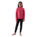 Lyžiarska flisová mikina 4F JUNIOR FLEECE UNDERWEAR-JWAW24UFLEF051-62A RED ALLOVER