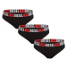 3PACK women's thong Diesel multicolor