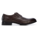 Pánska kožená derby obuv so všitými elastickými pásikmi 96-M-507-4