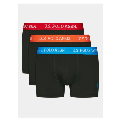 U.S. Polo Assn. Súprava 3 kusov boxeriek 80253 Čierna