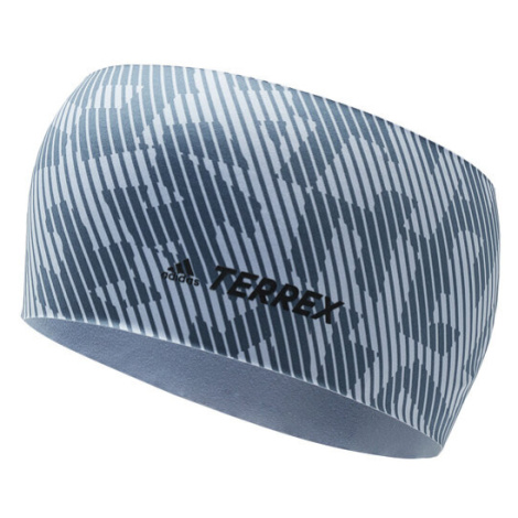 Adidas Textilná čelenka Terrex AEROREADY Graphic Headband IB2386 Modrá