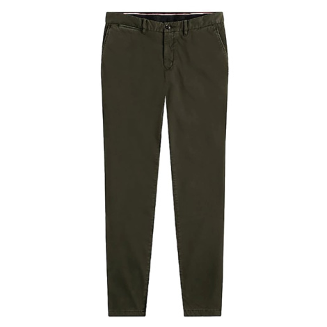 Tommy Hilfiger Nohavice - BLEECKER TH FLEX SOFT TWILL zelené