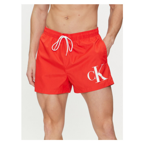 Calvin Klein Swimwear Plavecké šortky KM0KM00967 Červená Regular Fit