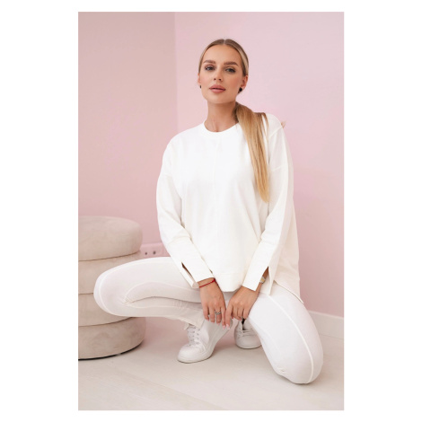 Set with oversize blouse ecru