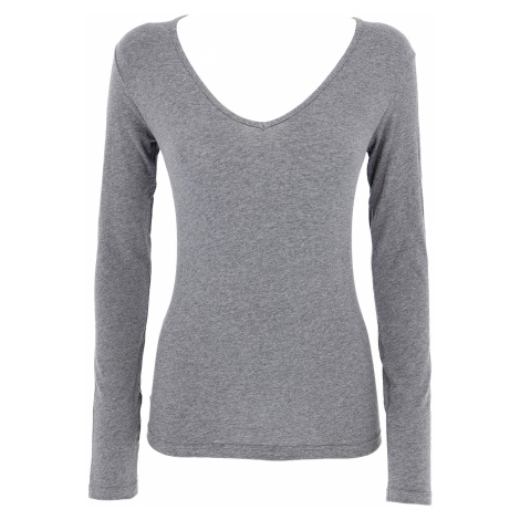 Jednofarebné bavlnené tričko s dlhým rukávom BASIC Cotonella