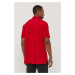 Polo tričko Wrangler pánske, červená farba, jednofarebné