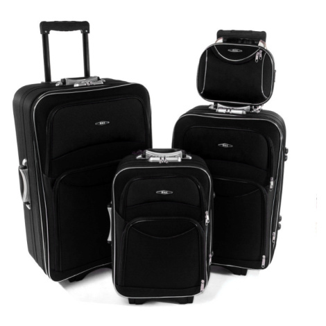 Set 4 čiernych cestovných kufrov &quot;Standard&quot; - veľ. S, M, L, XL