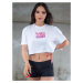 Dámsky croptop VSB RAINBOW biela , VEĽKOSŤ NOVÉ 2XL/3XL