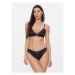 Tommy Hilfiger Klasické nohavičky Bikini Satin UW0UW04822 Modrá