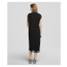 Šaty Karl Lagerfeld Double Layer Jersey Dress Čierna