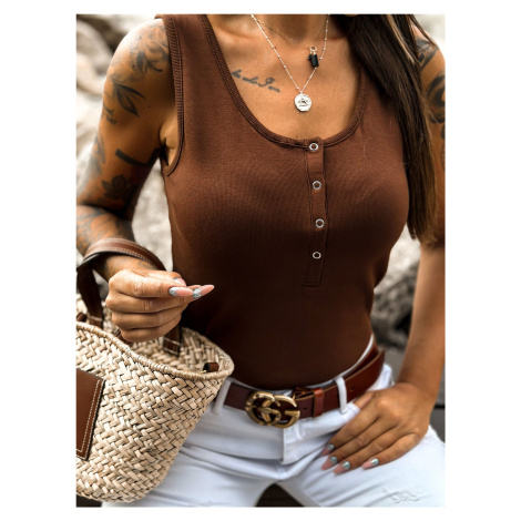 Striped brown cotton top by MAYFLIES