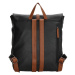 Beagles Čierny elegantný kožený batoh „Kylie“ 12L