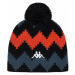 Kappa 6Cento Pomok G Beanie Black/Grey Asphalt/Orange Smutty Graphic Lyžiarska čiapka