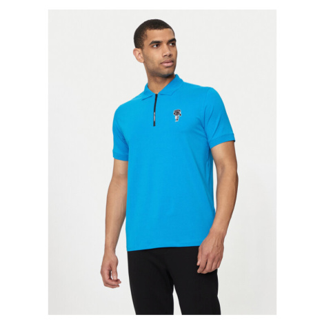 KARL LAGERFELD Polokošeľa 745400 543221 Tyrkysová Regular Fit