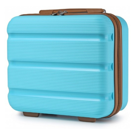 KONO malý toaletný kufrík na batožinu - 15 L - modro hnedý - polypropylén