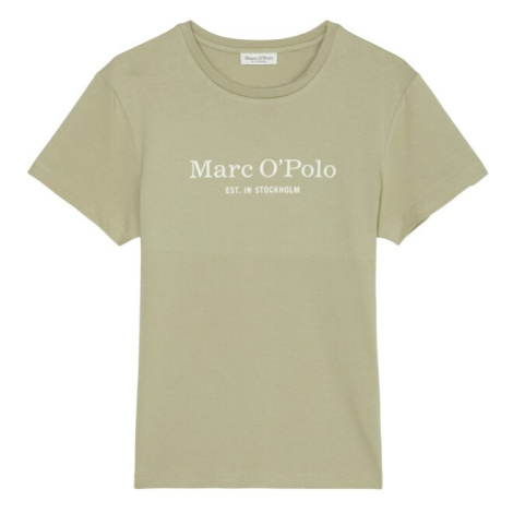 Marc O'Polo Tričko  kaki / šedobiela
