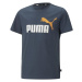 Puma ESS + 2 COL LOGO TEE Chlapčenské tričko, tmavo modrá, veľkosť