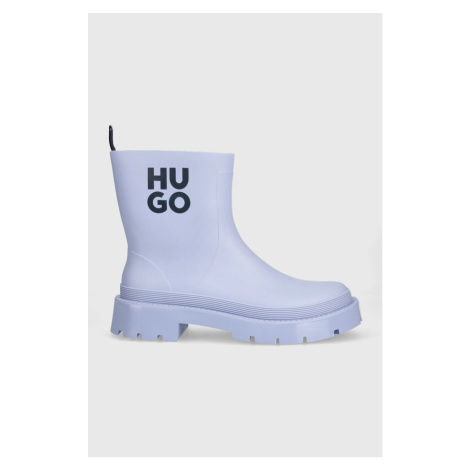 Gumáky HUGO Jin dámske, fialová farba, 50498090 Hugo Boss